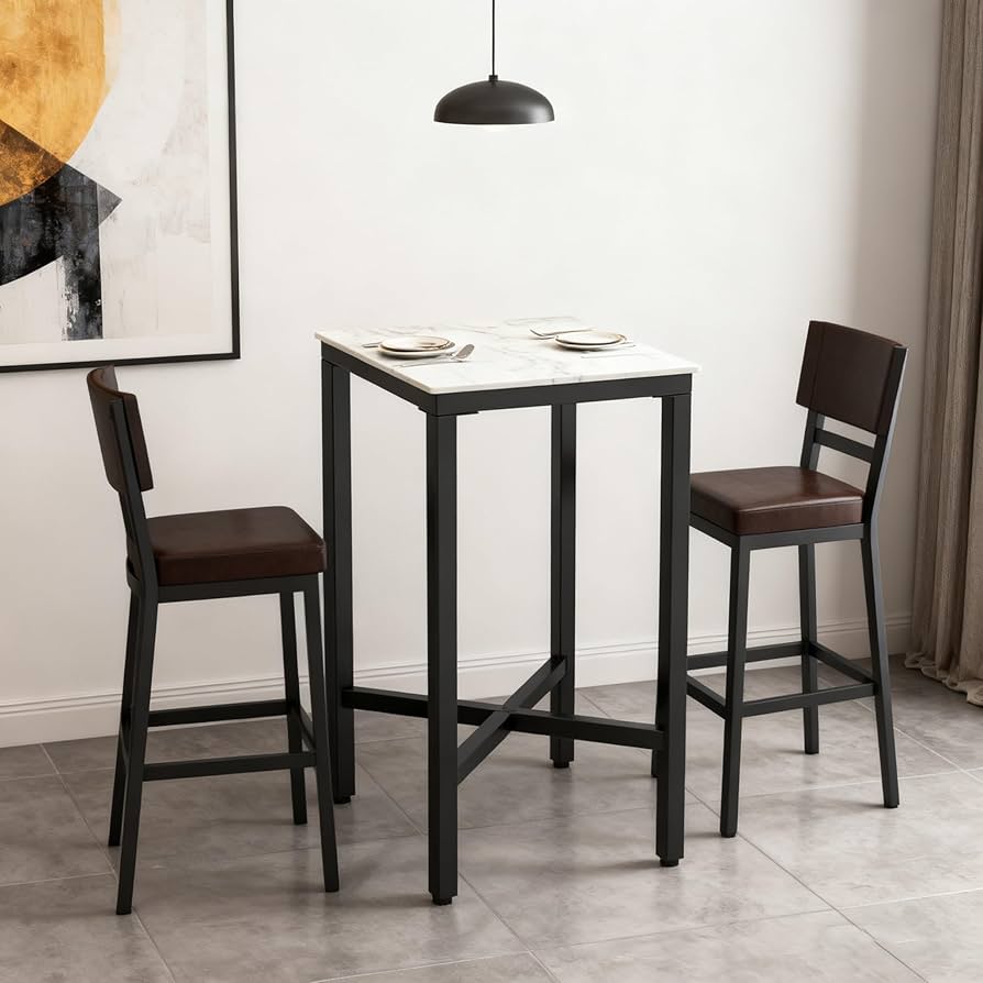 Amazon｜UNHO カウンターテーブル バー テーブル カフェ風